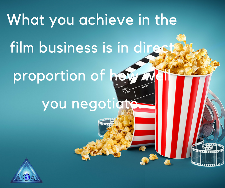 What you achieve in the film business is in direct proportion of how well you negotiate.
